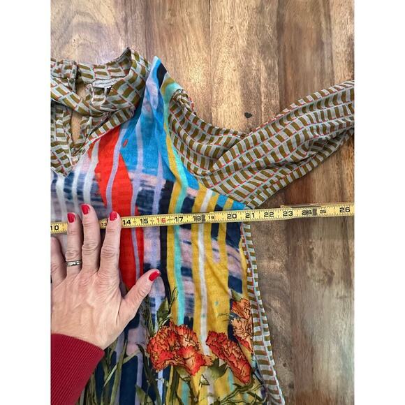 Anthropologie Conditions Apply Retro Peasant Blouse Top Size Small - Picture 10 of 11